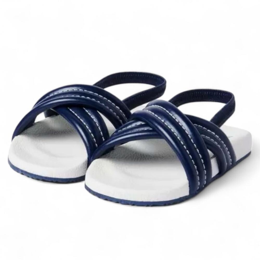 Janie and Jack Slip-On Cross Strap Pool Slide Sizes 5 and 6 Baby Strap
